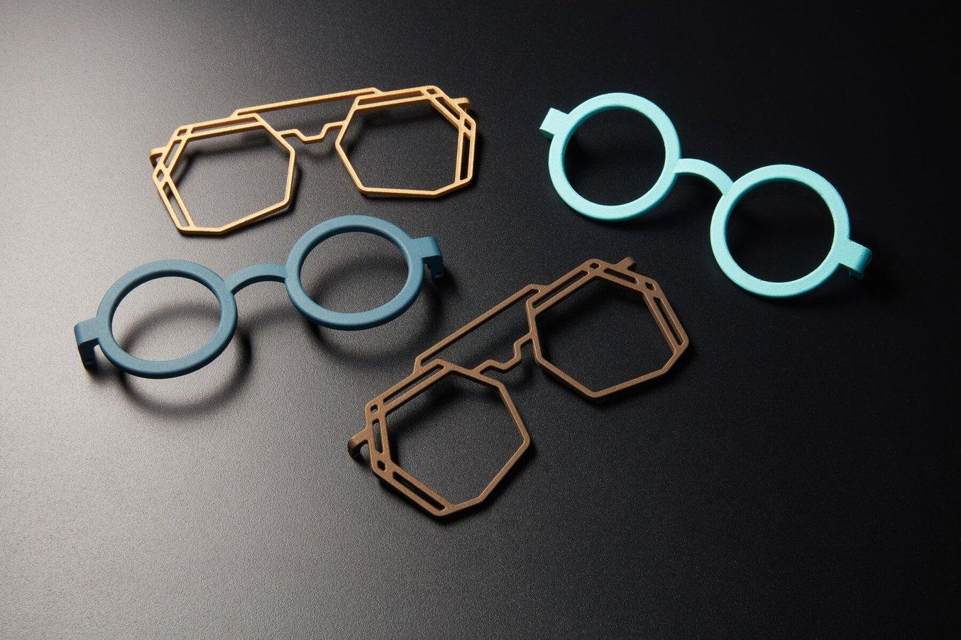 occhiali realizzati con la stampa 3D SLS