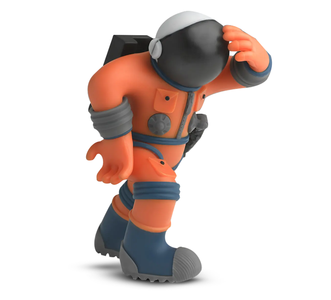 Color Kit Resin Astronaut in grey shades, orange and blue