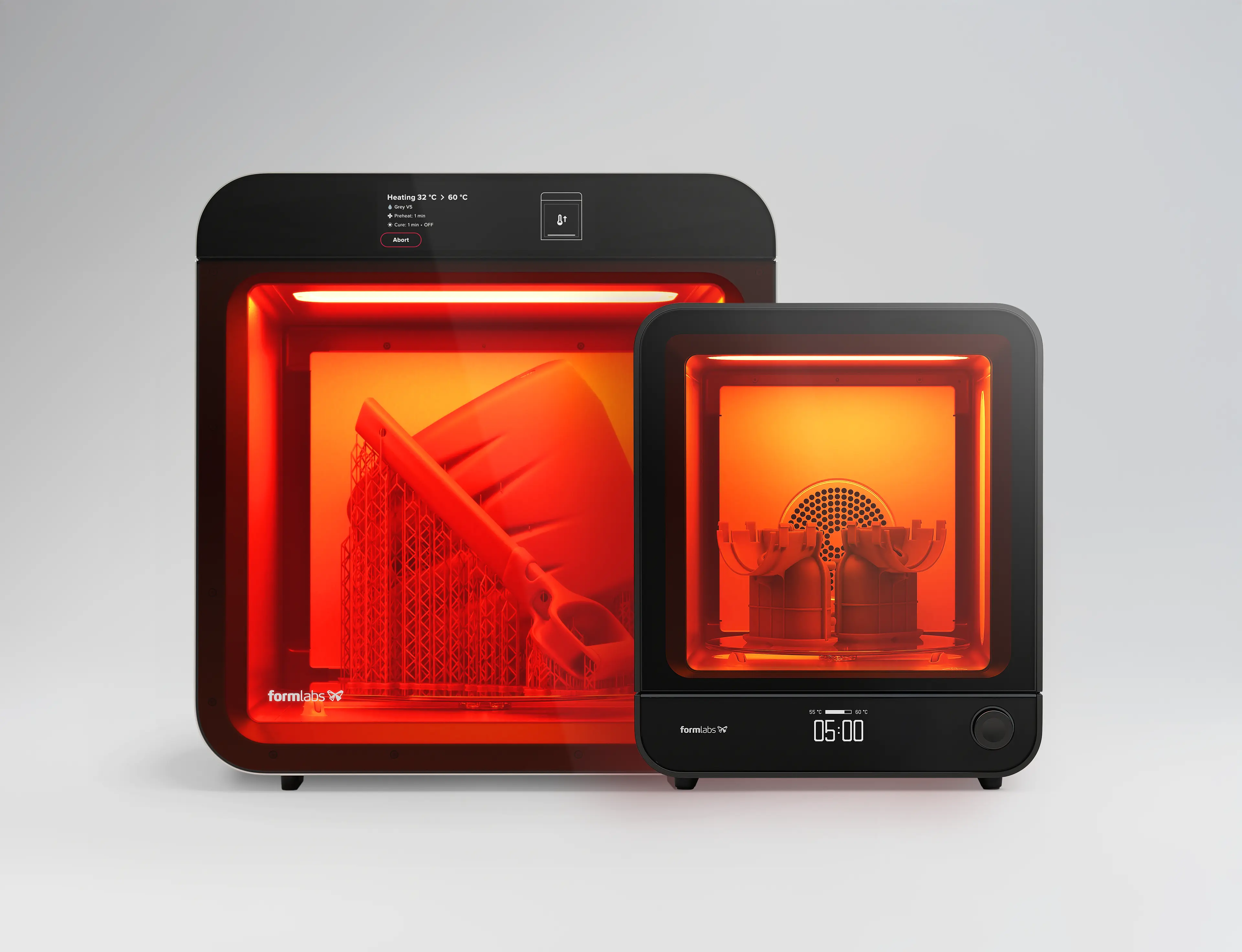 Form Cure and Form Cure L: Post-Cure Full-Size Form 4 and Form 4L Prints