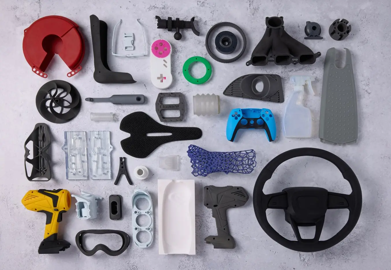 SLA 3D printed parts