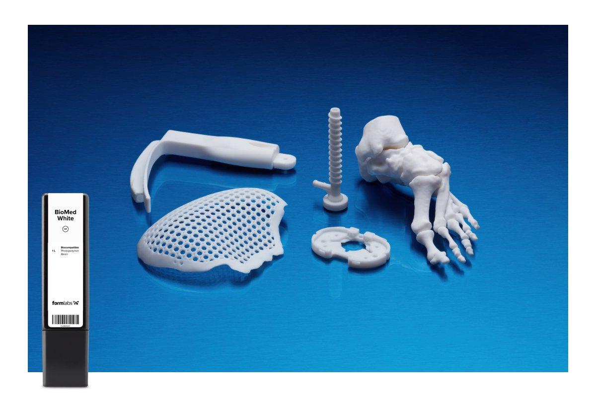 BioMed White Resin - Pièces médicales imprimées en 3D